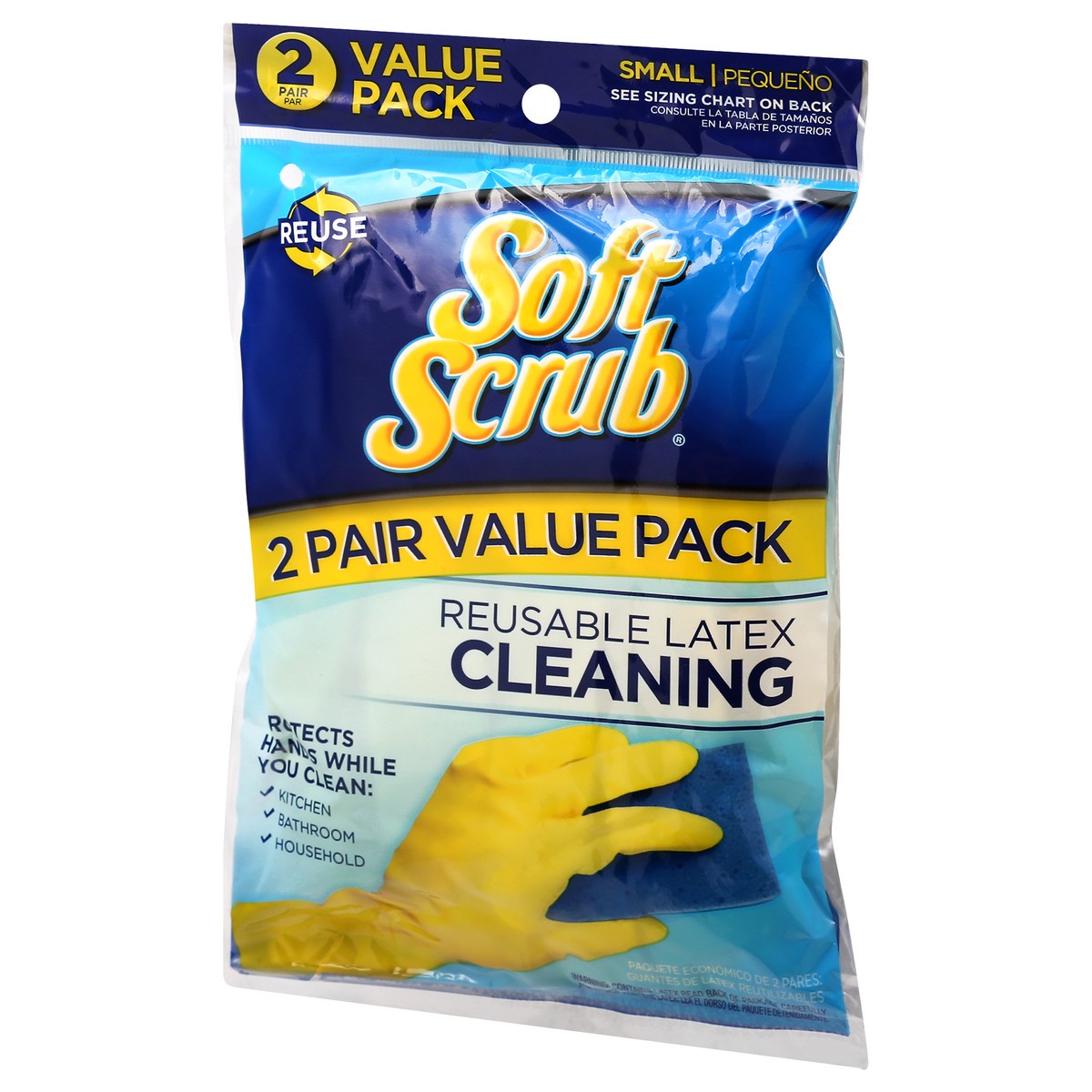 slide 4 of 11, Soft Scrub Cleaning Rubber Latex Small Value Pack Gloves 2 ea, 2 ct