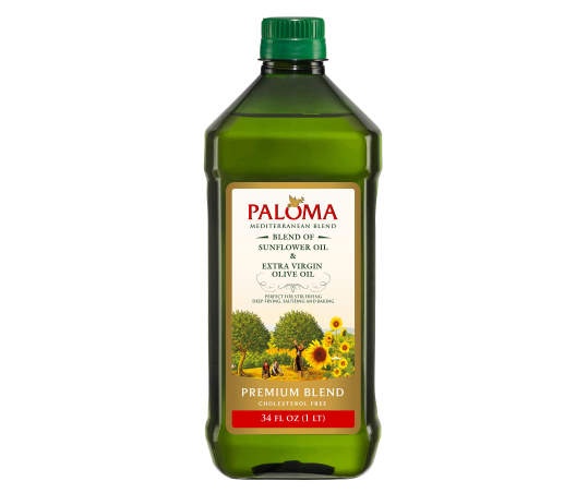 slide 1 of 1, Paloma Mediterranean Blend Sunflower & Extra Virgin Olive Oil, 34 oz