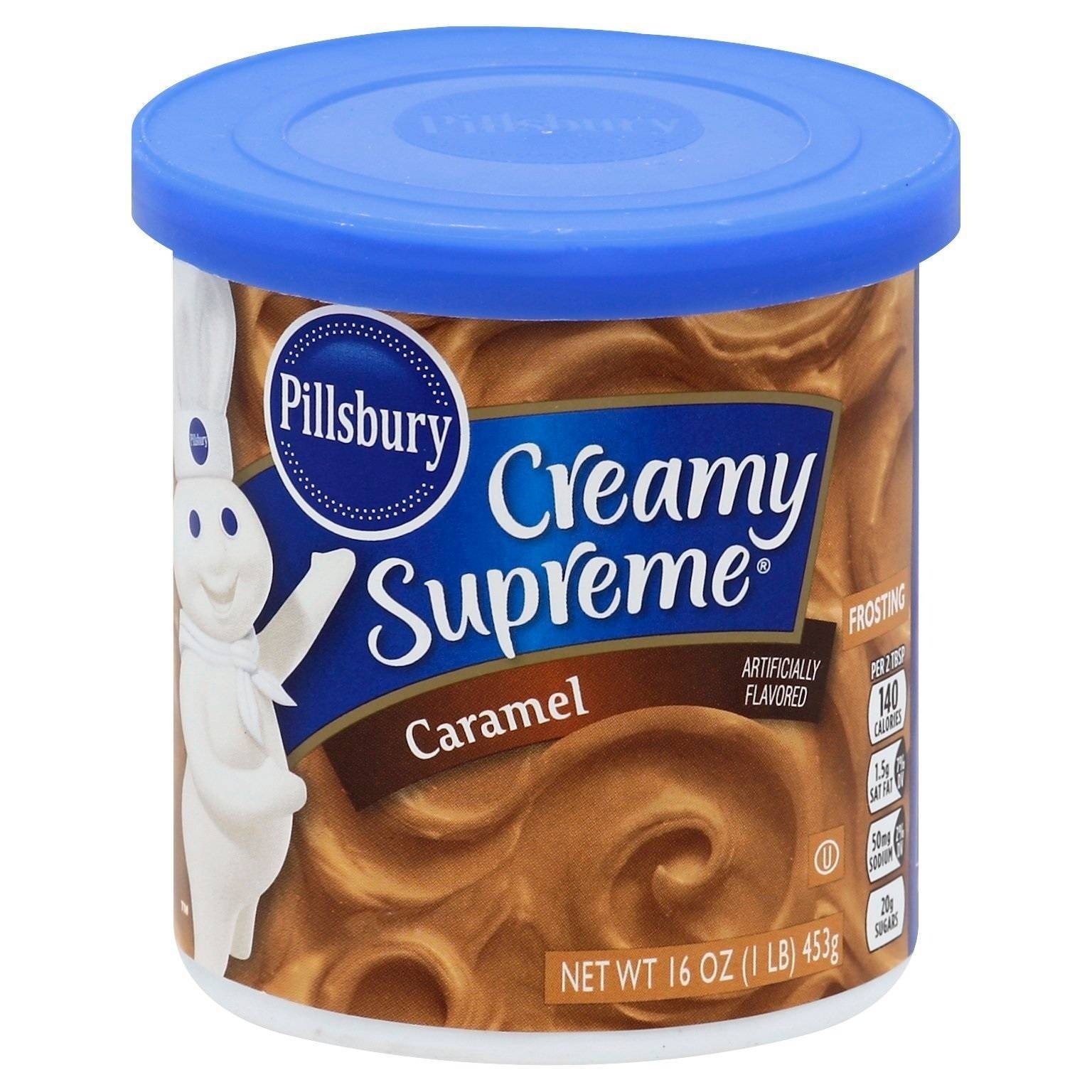 slide 1 of 1, Pillsbury Creamy Supreme Caramel Frosting, 16 oz