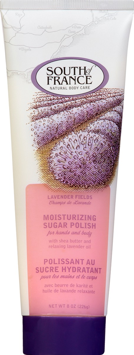 slide 8 of 9, South of France Moisturizing Lavender Fields Sugar Polish 8 oz, 8 oz