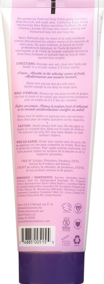 slide 9 of 9, South of France Moisturizing Lavender Fields Sugar Polish 8 oz, 8 oz