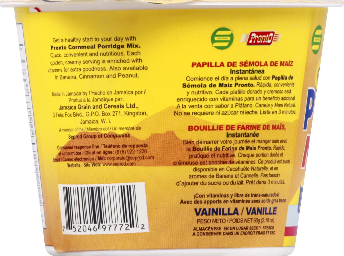 slide 3 of 10, Pronto Cup Porridge Vanilla, 60 grams