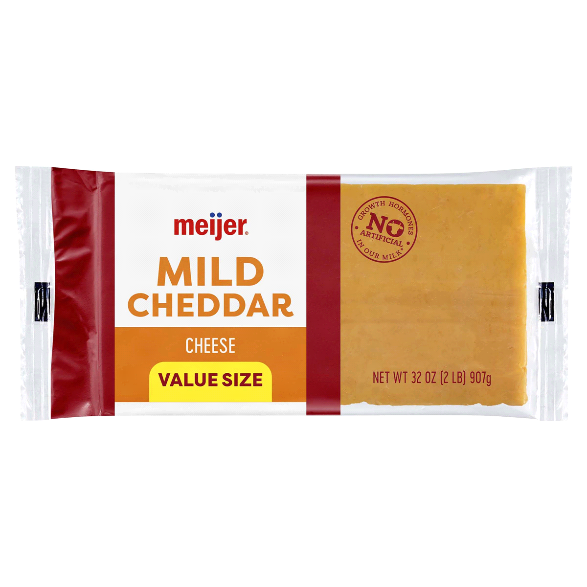 slide 1 of 5, Meijer Mild Cheddar Chunk Cheese, 32 oz