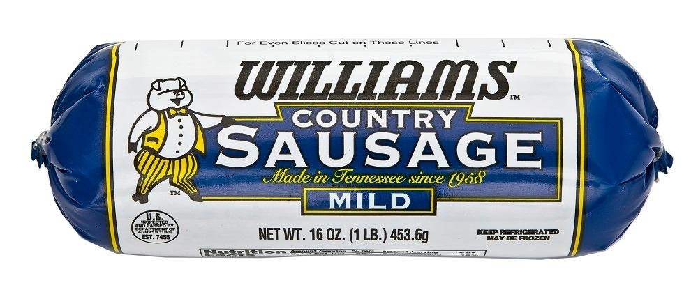 slide 1 of 1, Williams Country Store Williams Whole Hog Sausage Mild, 16 oz