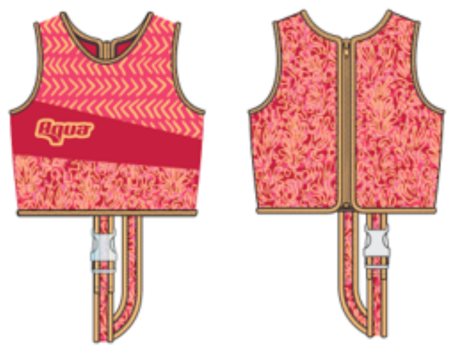 slide 1 of 2, Aqua Leisure Aqua Swimster Swim Vest - Pink, 1 ct