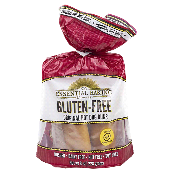 slide 1 of 1, The Essential Baking Company The Essential Baking Gluten Free Hot Dog Buns, 4 ct; 2 oz