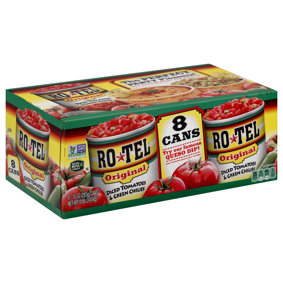 slide 1 of 5, Rotel Original Diced Tomatoes & Green Chilies 8 - 10 oz Cans, 8 ct