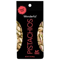 Wonderful Pistachios, In Shell Sweet Chili Flavored Nuts, 7 Ounce Bag