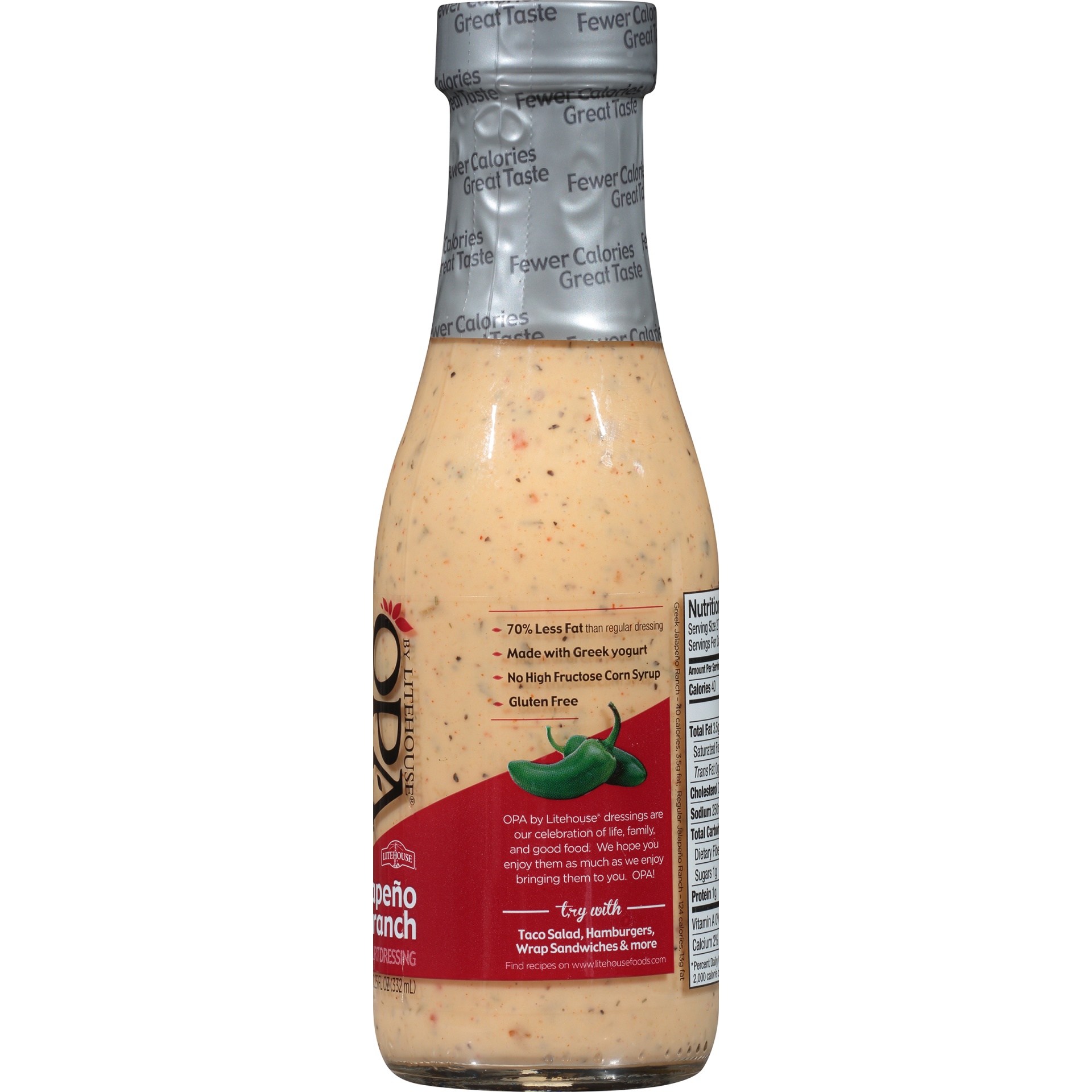 slide 3 of 6, Litehouse Opa Jalapeno Ranch Greek Yogurt Dressing 11.25 Fl. Oz. Bottle, 11.25 fl oz