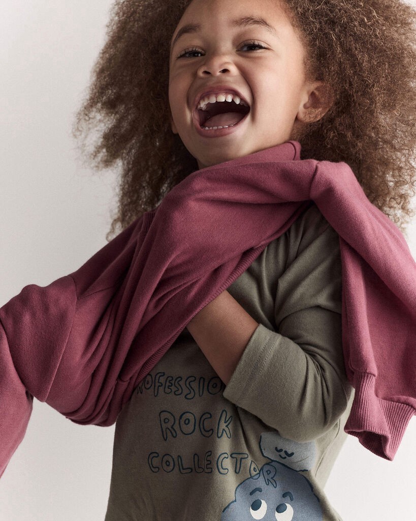 slide 4 of 6, Otteravenue Toddler Otter Sweatshirt™ with Pockets - Burgundy Burgundy 5T, 1 ct