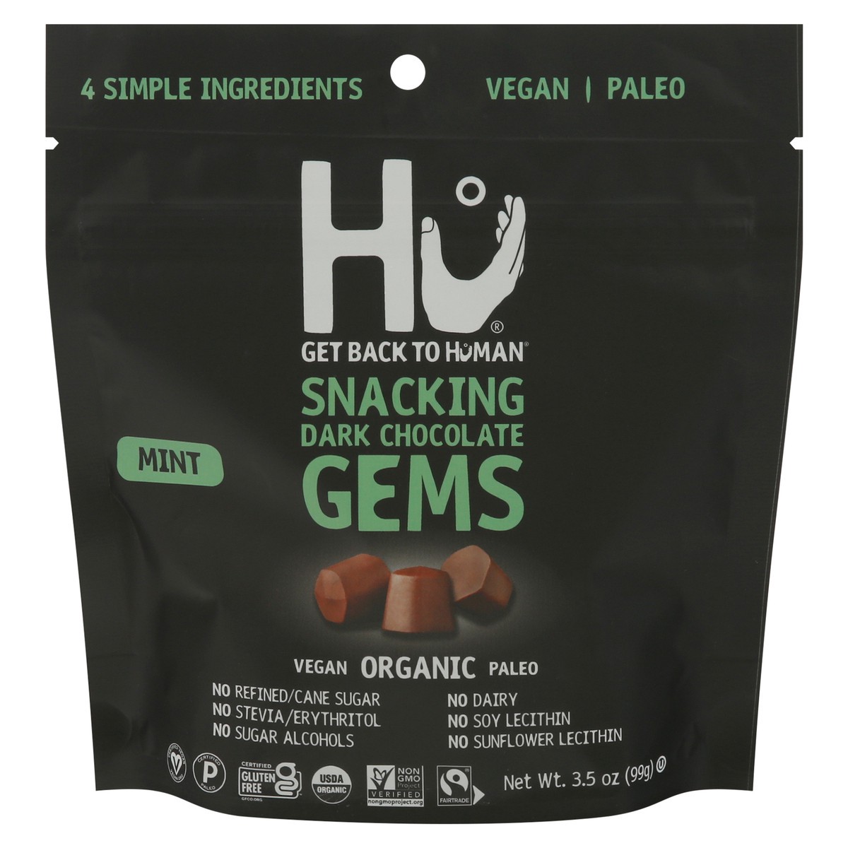 slide 1 of 9, Hu Kitchen Hu Mint Dark Chocolate Snacking Gems - 3.5oz, 3.5 oz