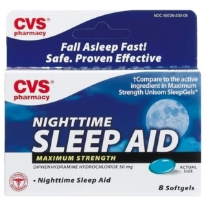 slide 1 of 1, CVS Health Maximum Strength Nightime Sleep Aid Softgels, 8 ct