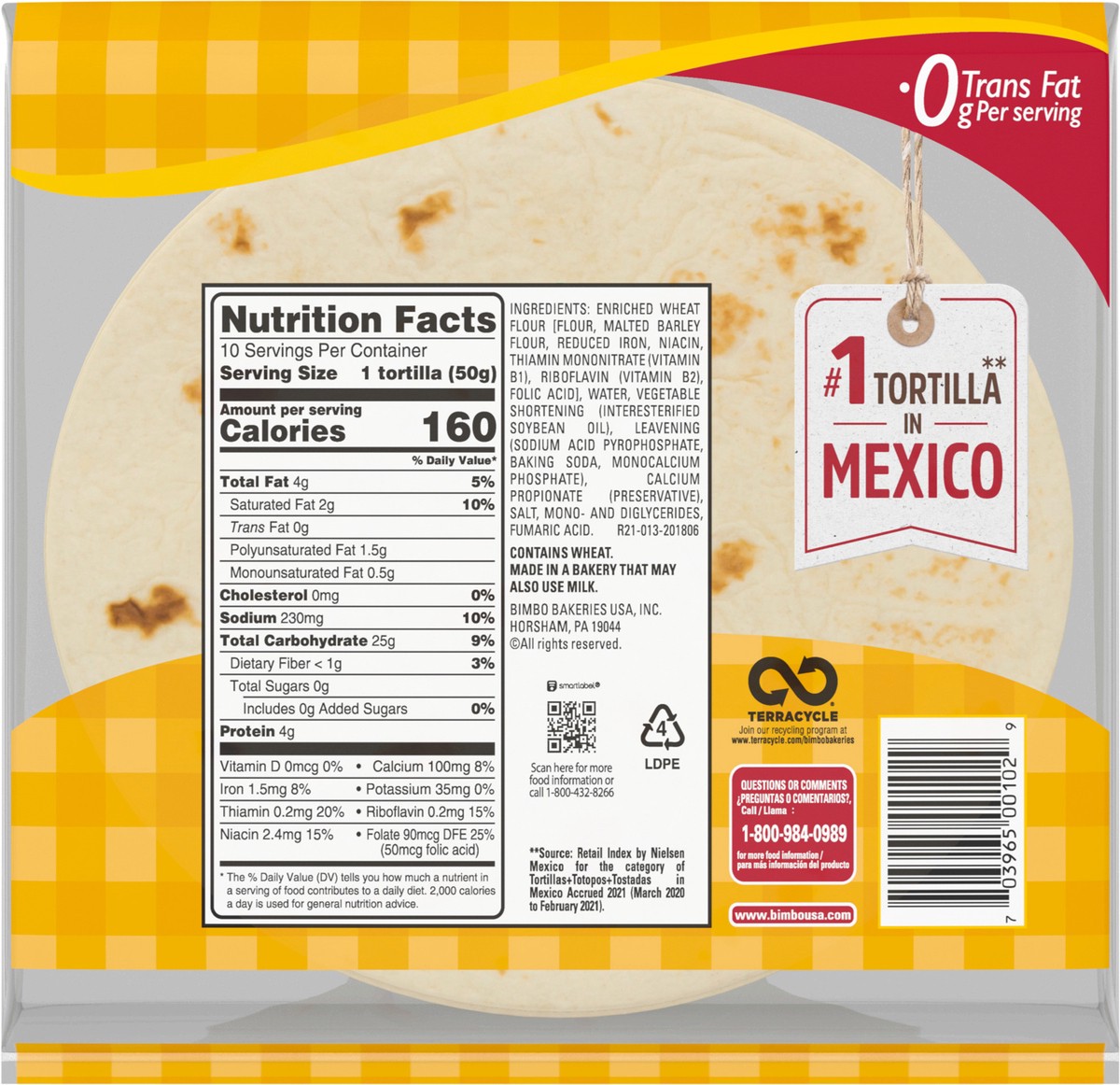 slide 2 of 9, Tia Rosa Soft Taco Flour Tortillas, 10 count, 10 ct