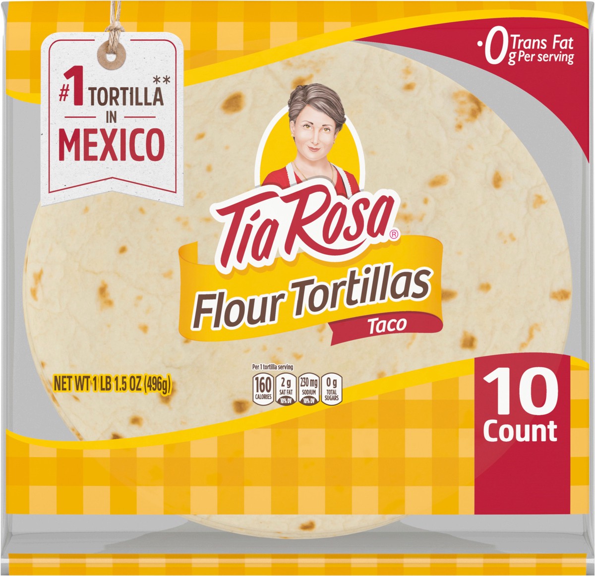 slide 7 of 9, Tia Rosa Soft Taco Flour Tortillas, 10 count, 10 ct