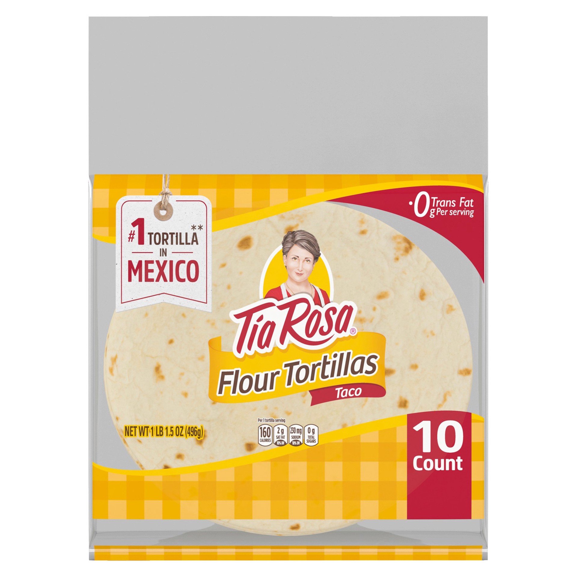 slide 1 of 9, Tia Rosa Soft Taco Flour Tortillas, 10 count, 10 ct