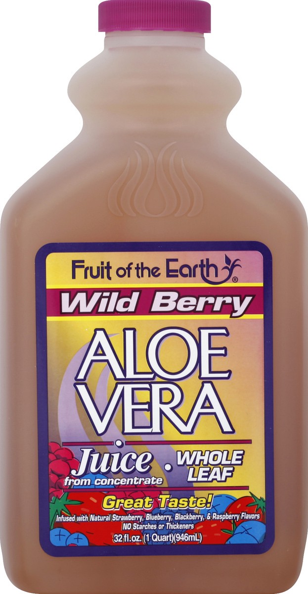 slide 5 of 5, Fruit of the Earth Wild Berry Aloe Vera Juice - 32 oz, 32 oz