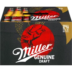 Miller Genuine Draft, 24 pack, 12 oz bottle, 4.6% ABV
