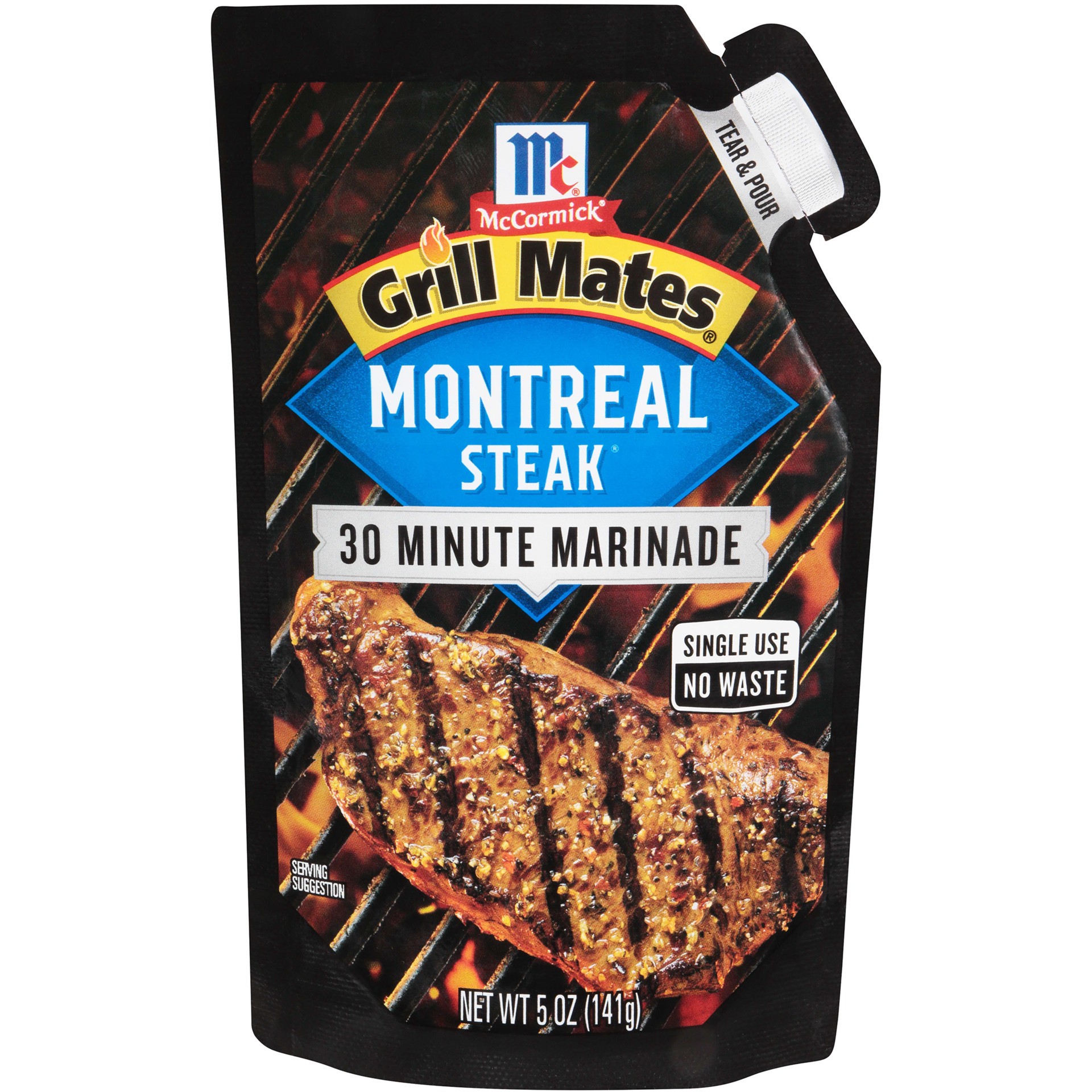 slide 1 of 1, McCormick Grill Mates Montreal Steak Single Use Marinade, 5 oz