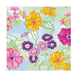 Premier Stylz 2-Ply Floral Printed Paper Beverage Napkins