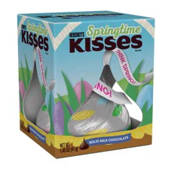 Hershey's Kisses Solid Milk Chocolate, Easter Candy Gift Box, 1.45 oz