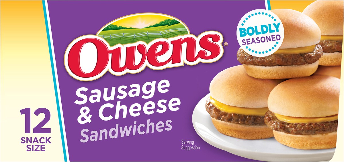 slide 6 of 11, Owens Sausage & Cheese Sandwiches 12 ct Box, 12 ct