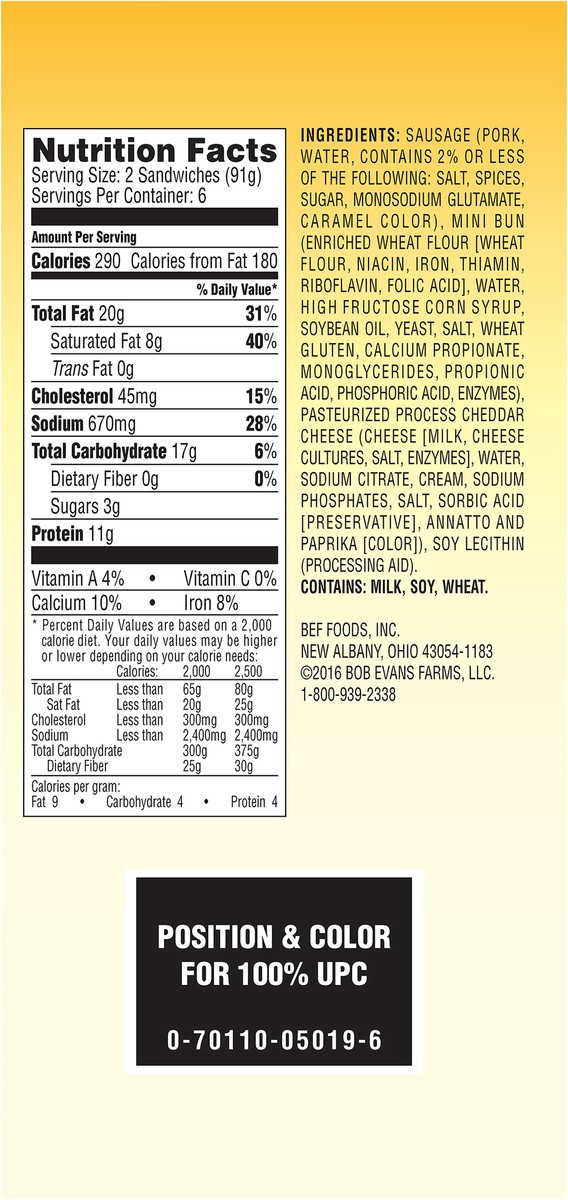 slide 8 of 11, Owens Sausage & Cheese Sandwiches 12 ct Box, 12 ct