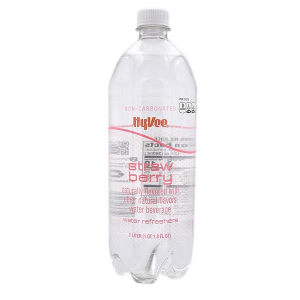 slide 1 of 1, Hy-Vee Water Refreshers Strawberry Non-Carbonated Water Beverage - 1 liter, 1 liter