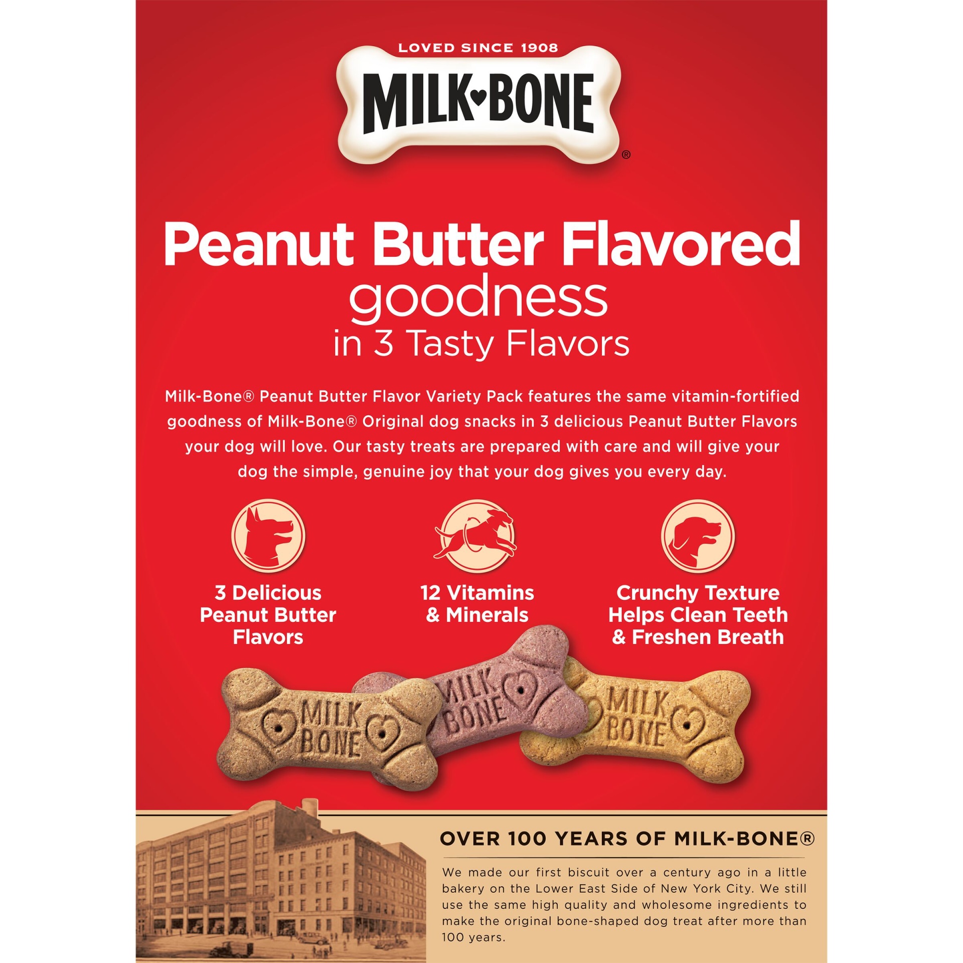 slide 2 of 7, Milk-Bone Small Dog Treats Peanut Butter, 24 oz