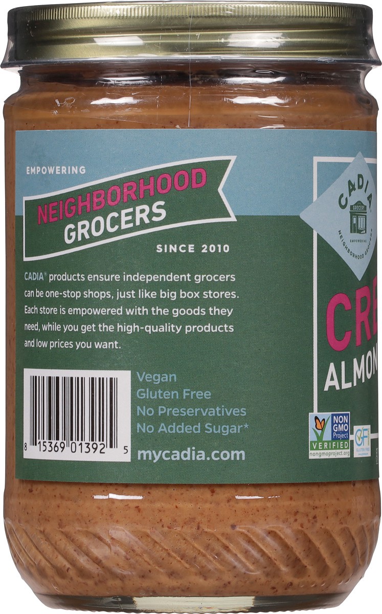 slide 9 of 9, Cadia No-Stir Creamy No Salt Added Almond Butter 16 oz, 16 oz