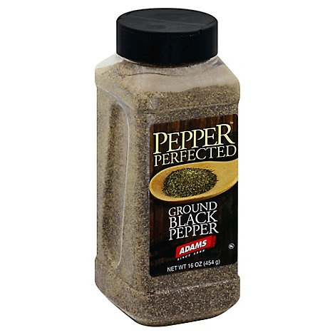 slide 1 of 1, Adams Pepper Perfected Ground Black Pepper, 16 oz