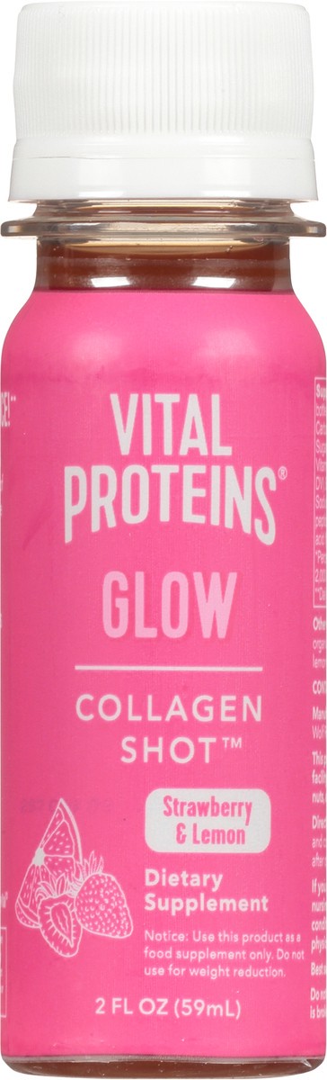 slide 6 of 9, Vital Proteins Glow Strawberry & Lemon Collagen Shot 2 oz, 2 oz