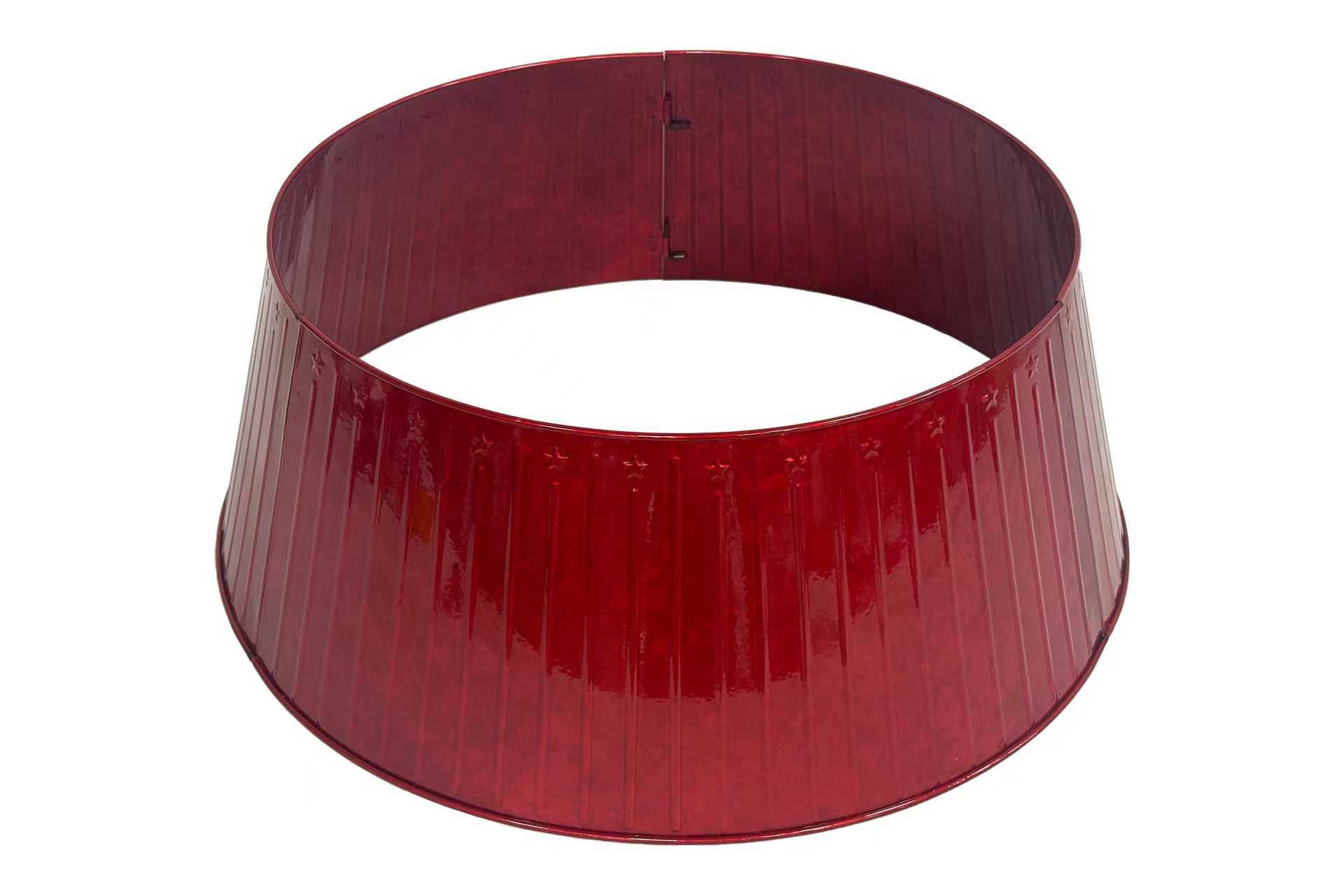 slide 3 of 3, 27" Red Metal Tree Collar By Ashland, 27 in x 21.5 in x 10 in