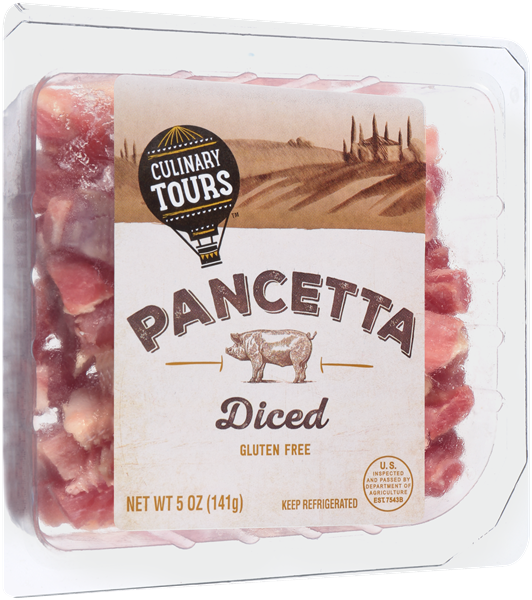 slide 1 of 1, Culinary Tours Diced Pancetta, 5 oz