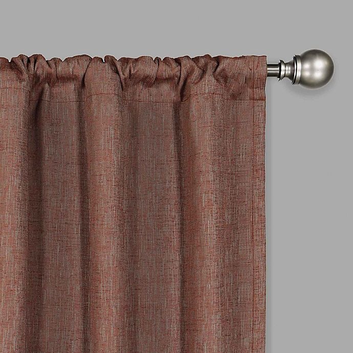 slide 2 of 5, Brookstone Troy Rod Pocket Room Darkening Window Curtain Panel - Spice, 108 in
