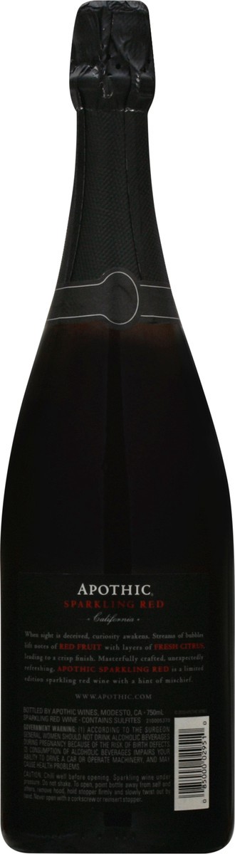 slide 2 of 3, Apothic Sparkling Red, 750 ml