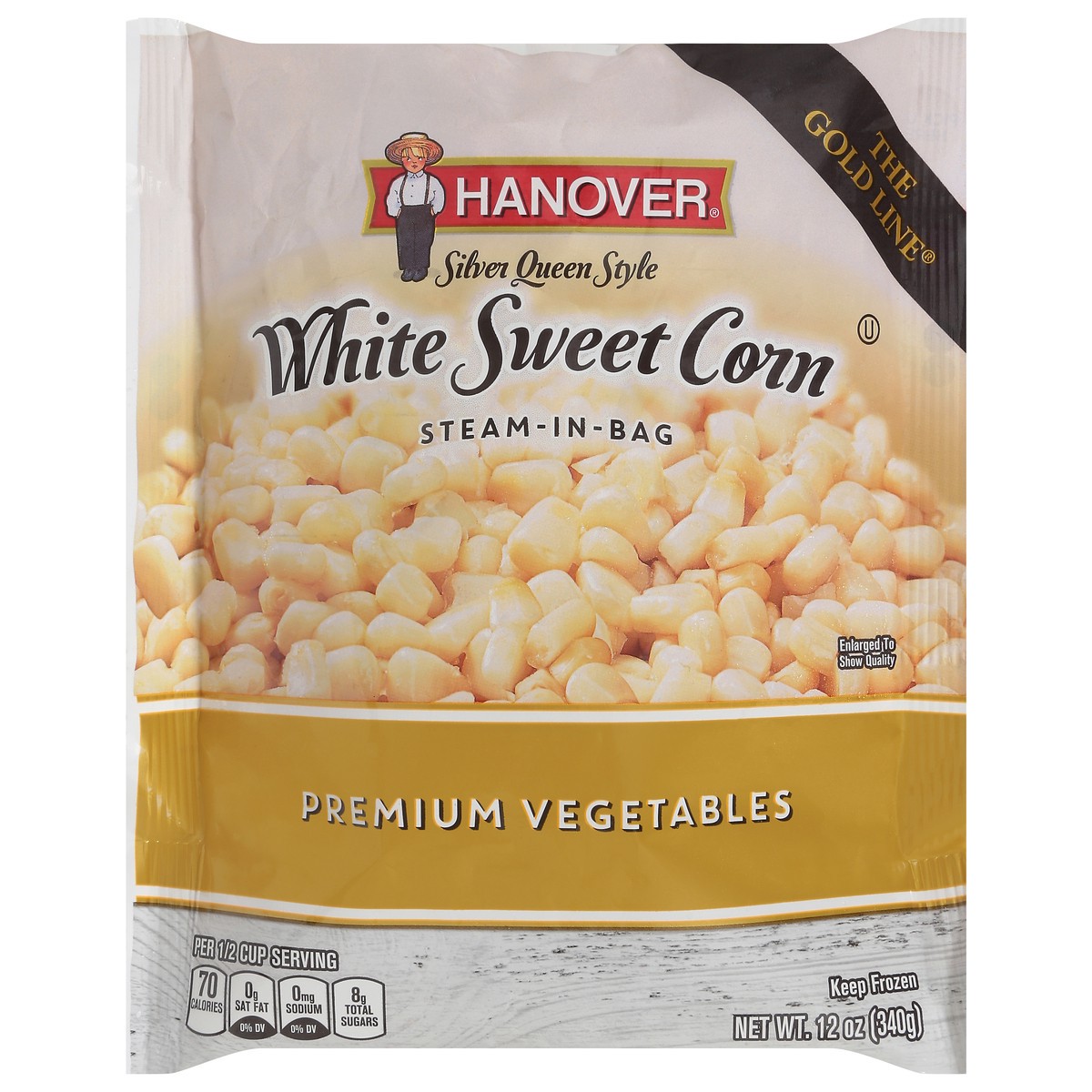 slide 1 of 1, Hanover Premium Vegetables Sliver Queen Style White Sweet Corn 12 oz, 