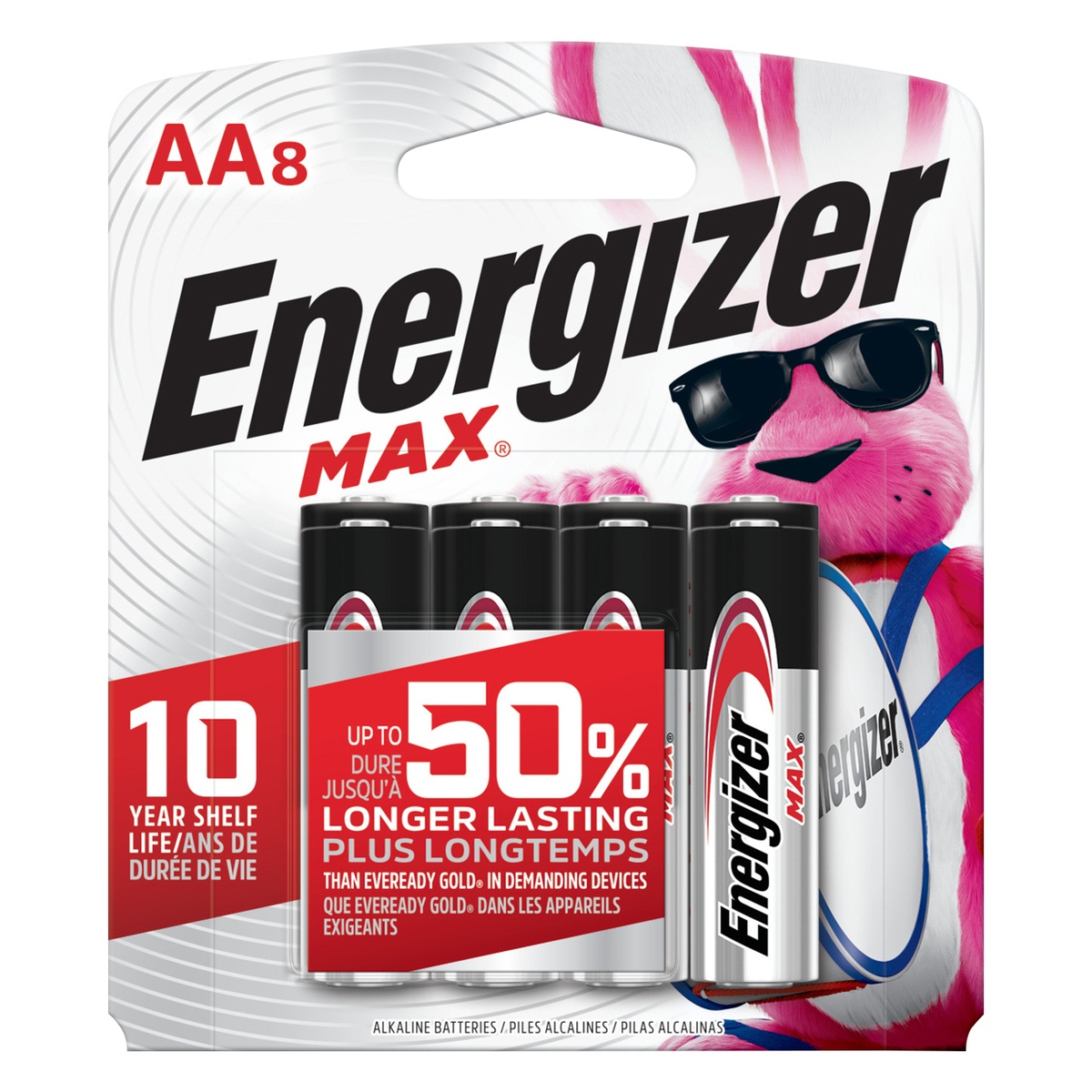 slide 1 of 8, Energizer Max AA Batteries, 8 ct