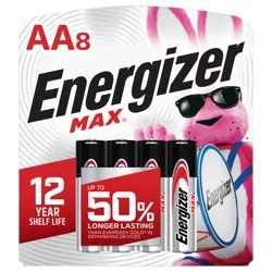Energizer MAX AA Batteries (8 Pack), Double A Alkaline Batteries