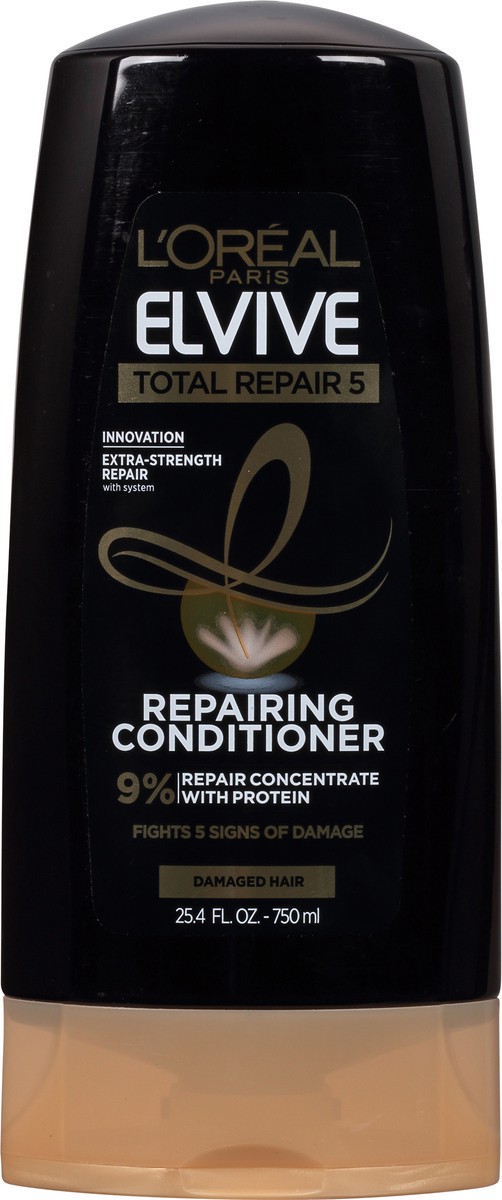 slide 4 of 9, L'Oréal Elvive Damaged Hair Total Repair 5 Repairing Conditioner 25.4 fl oz, 25.4 oz