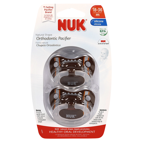 slide 1 of 1, NUK Sports Silicone Pacifier, 2 ct