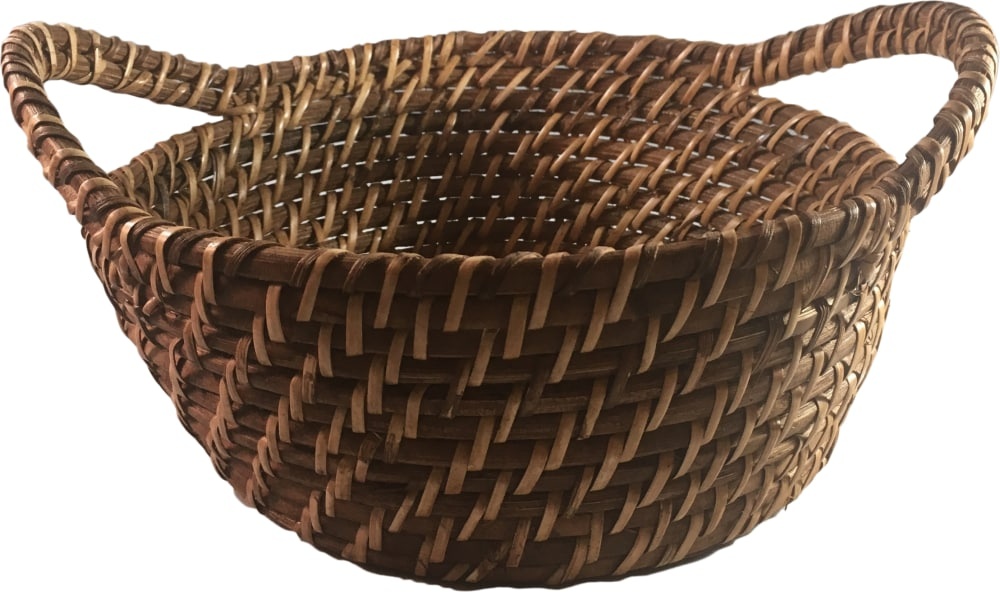slide 1 of 1, Dash Of That Rattan Bread Bowl - Brown, 8.5 in x 5.25 in