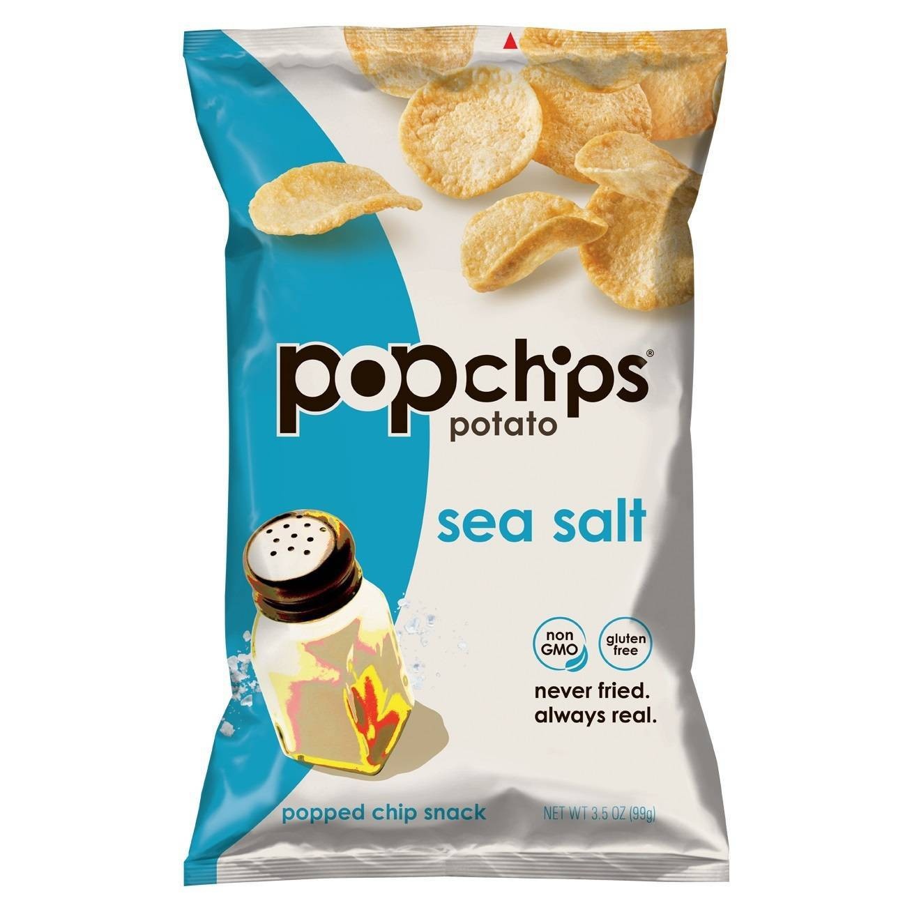 slide 1 of 5, popchips Sea Salt Potato Chips, 5 oz