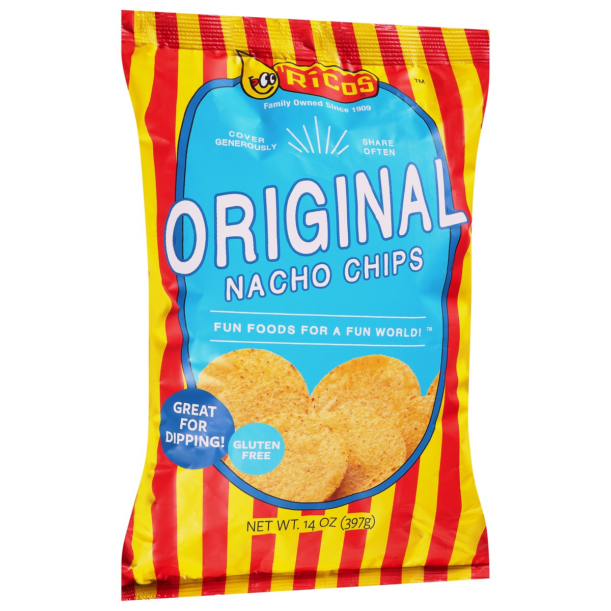 slide 3 of 14, Rico's Original Nacho Chips 14 oz, 14 oz