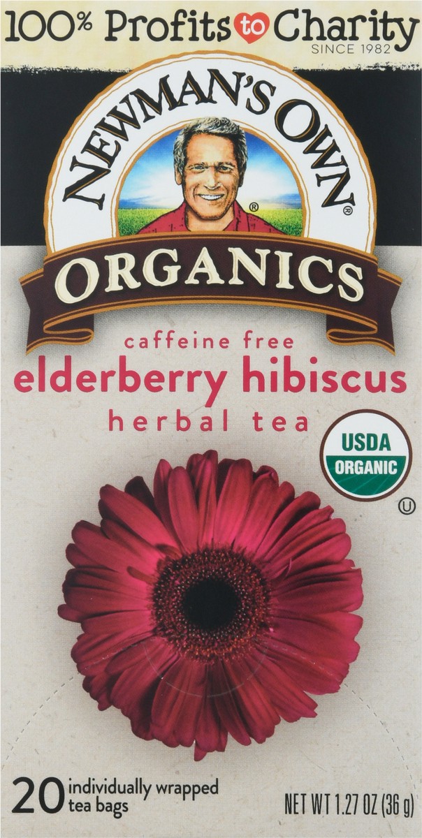 slide 3 of 12, Newman's Own Caffeine Free Elderberry Hibiscus Herbal Tea - 20 ct, 20 ct
