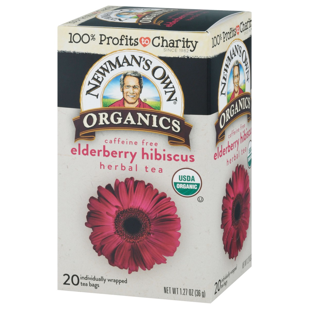 slide 10 of 12, Newman's Own Caffeine Free Elderberry Hibiscus Herbal Tea - 20 ct, 20 ct