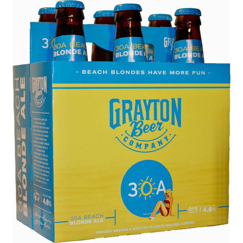 slide 1 of 2, Grayton Beer Co. Grayton Beach 30A Beach Blonde, 6 ct; 12 oz