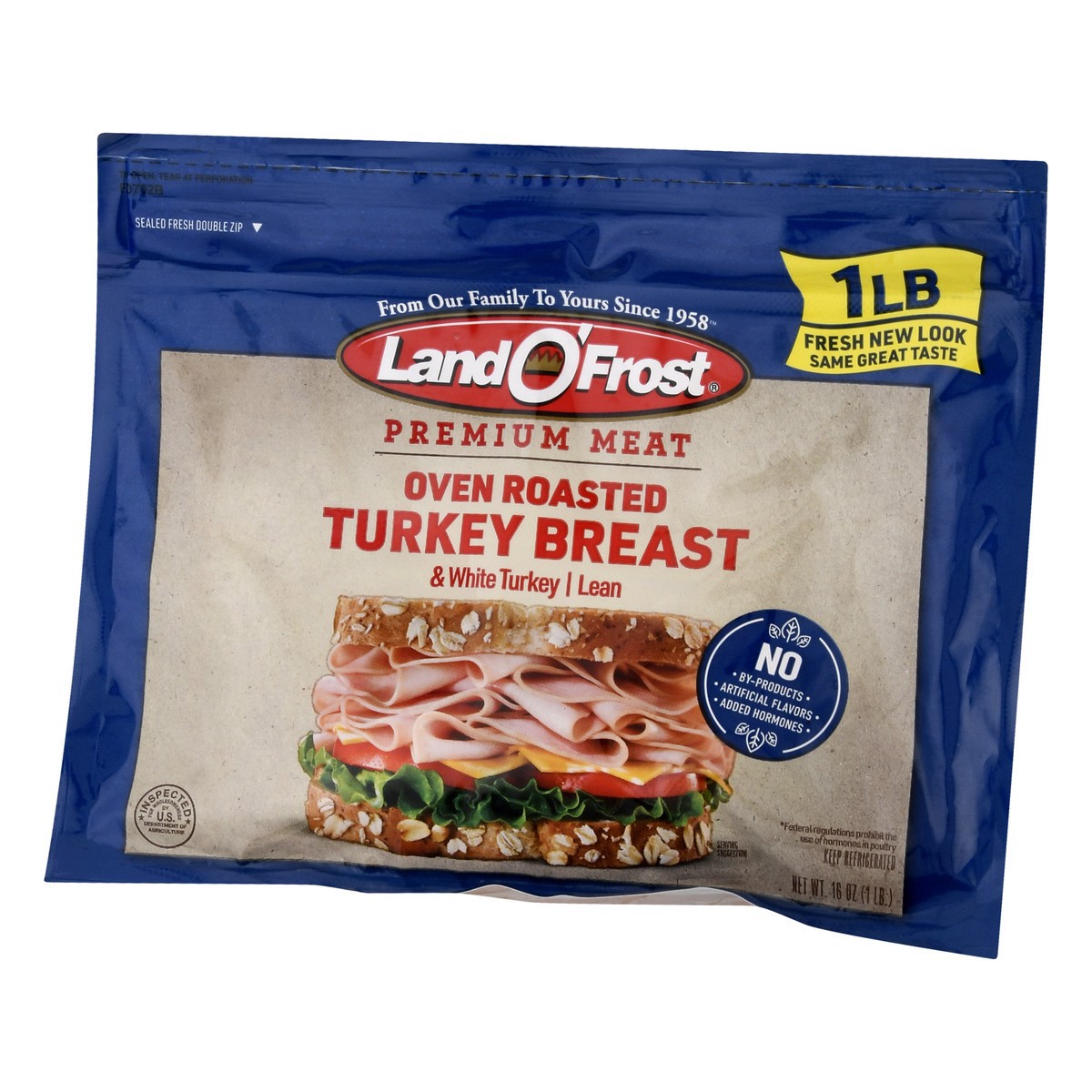 slide 2 of 16, Land O' Frost® premium meat, oven roasted turkey breast, 16 oz