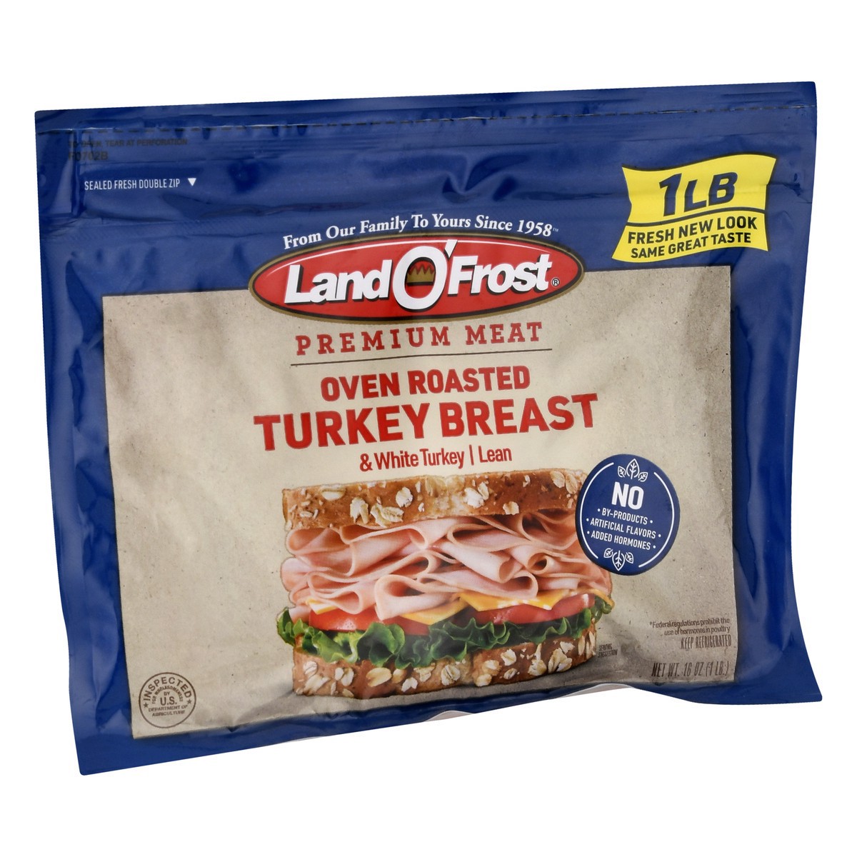 slide 5 of 16, Land O' Frost® premium meat, oven roasted turkey breast, 16 oz
