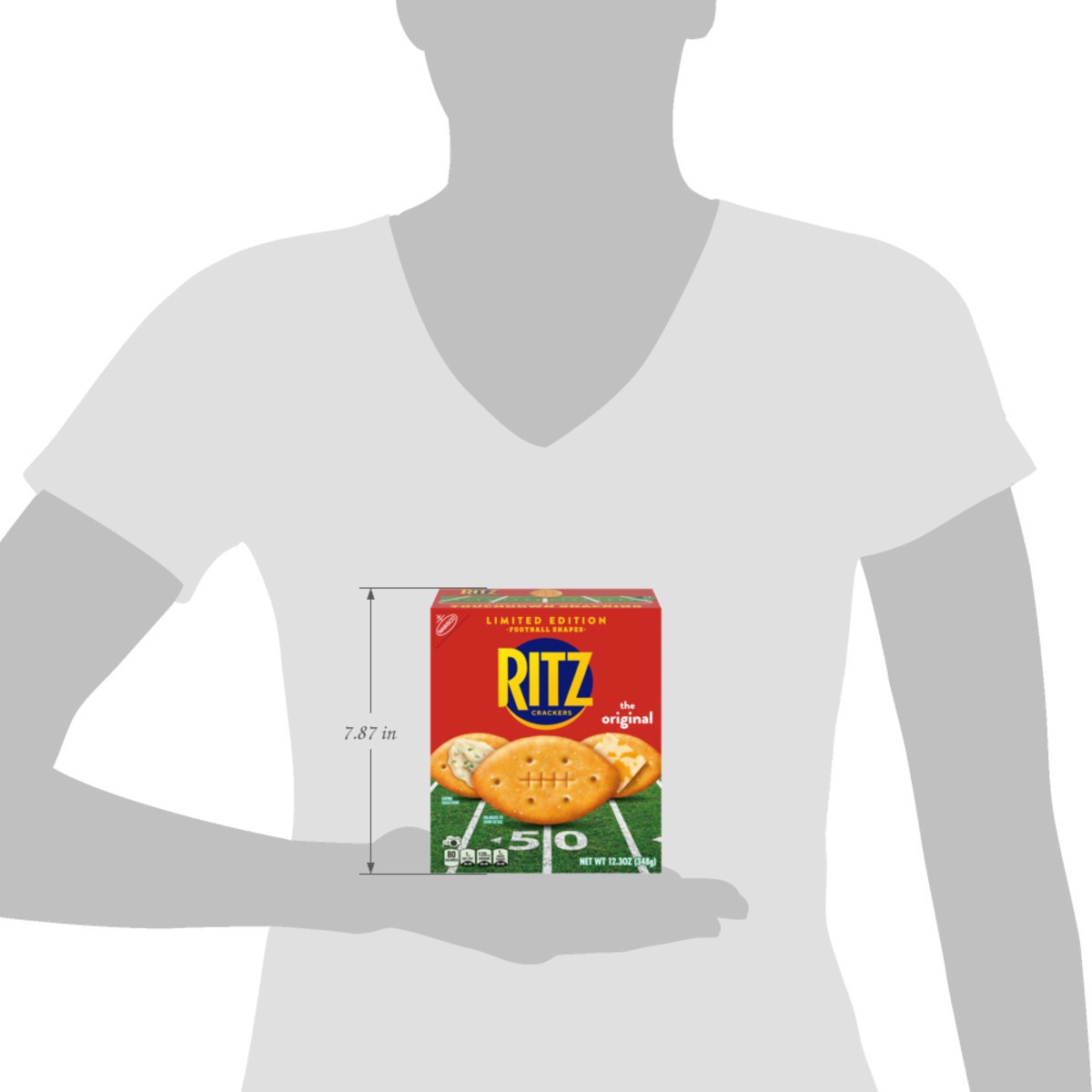 slide 8 of 14, NABISCO RITZ LE FOOTBALL SHAPES CRACKERS, 12.3 oz