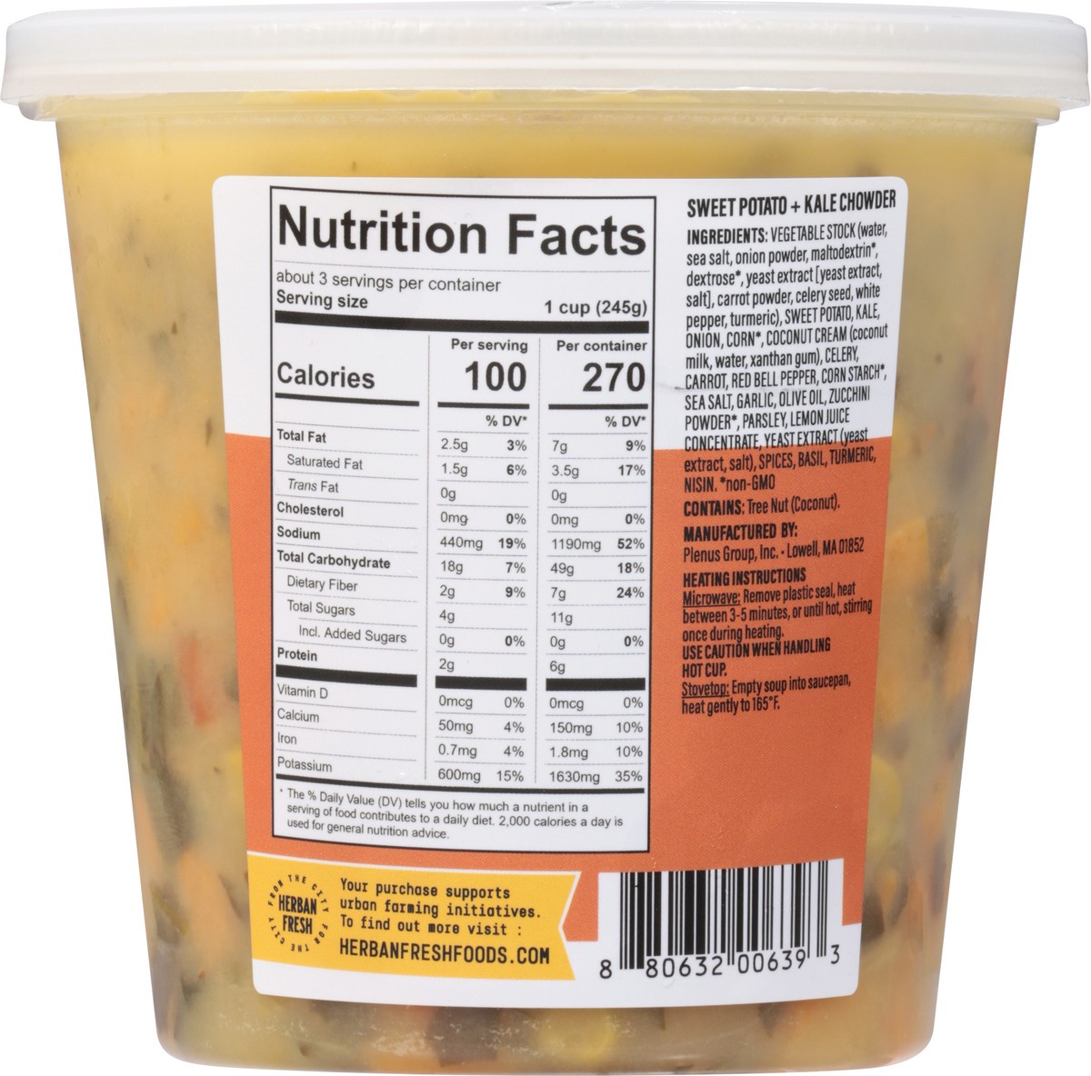slide 5 of 9, Herban Fresh Sweet Potato + Kale Chowder 23.5 oz, 23.5 oz